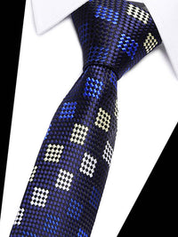 <tc>Set 3 buc cravate Chilton albastru inchis, negru si alb, albastru</tc>