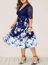 ROCHIE PLUS SIZE KORNELIA albastru inchis