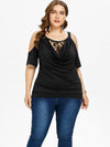 <tc>Bluza marime plus Chine neagră</tc>