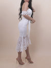 <tc>Rochie dantela fara bretele Julia alba</tc>