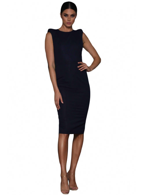 <tc>Rochie midi eleganta dantela Gleda albastru inchis</tc>