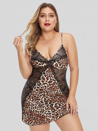 <tc>Lenjerie babydoll marime plus Chisty leopard</tc>