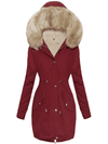 <tc>Geaca Enriqueta burgundy cu blana bej</tc>