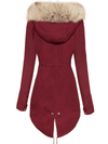 <tc>Geaca Enriqueta burgundy cu blana bej</tc>