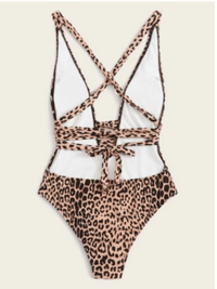 MONOKINI CARNELIAN leopard