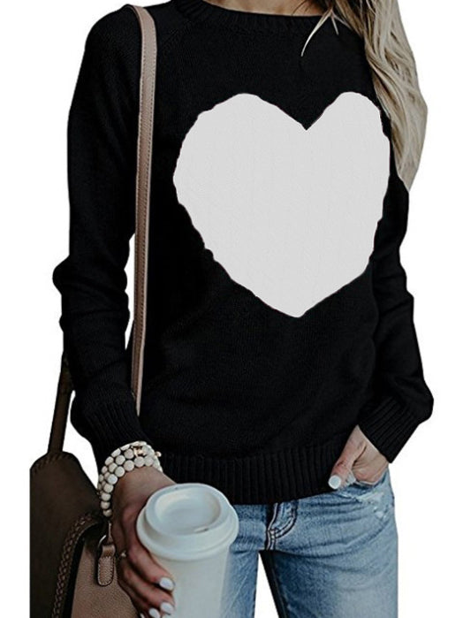 <tc>Pulover cu inima Blondie negru</tc>