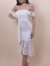 <tc>Rochie dantela fara bretele Julia alba</tc>