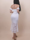 <tc>Rochie dantela fara bretele Julia alba</tc>