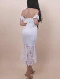 <tc>Rochie dantela fara bretele Julia alba</tc>