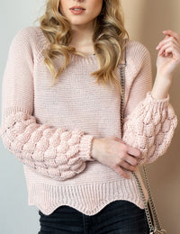 <tc>Pulover tricotat Albertha roz</tc>