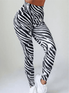 LEGGINGS RINGA alb-negru-S