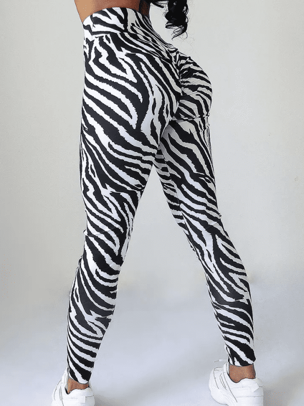 LEGGINGS RINGA alb-negru-S