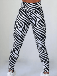 LEGGINGS RINGA alb-negru-S