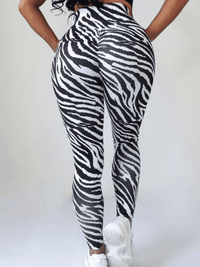 LEGGINGS RINGA alb-negru-S