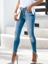 JEANS MARGHERITE albastru