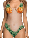 MONOKINI CU IMPRIMUL ANANAS JOANAH verde