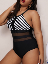 MONOKINI PATRYCJA alb-negru